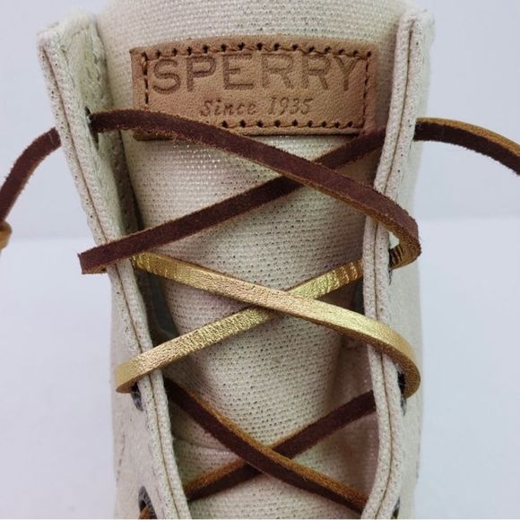 Sperry Metallic Ivory Waterproof Saltwater Duck Boots Rain Boots 8 - Picture 7 of 7